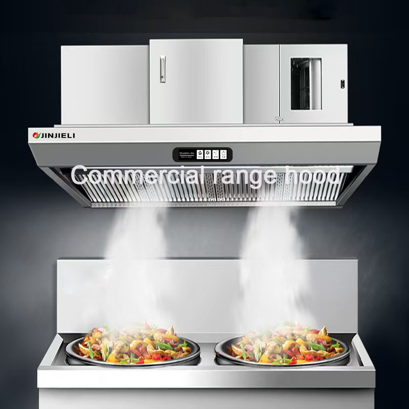 Commercial Kitchen Range Hood - เครื่องดูดควันในครัวเชิงพาณิชย์ที่ได้รับการรับรองมาตรฐาน ISO9001 กำลังดูดควันได้มากกว่า 98% อัตราการกำจัดควัน 3500