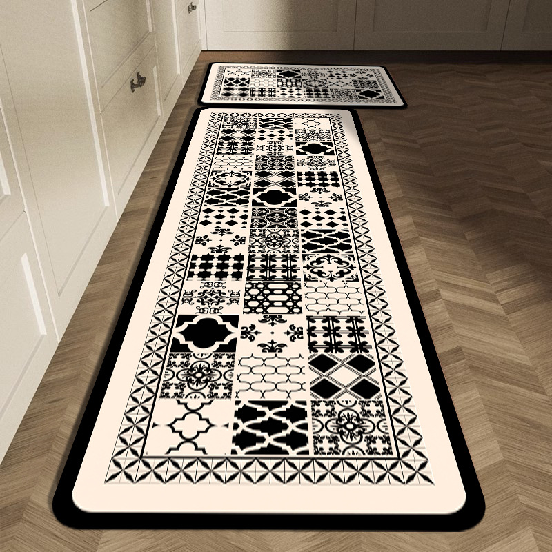 ชุดพรมปูพื้นครัวลายเรขาคณิตสีด - Commercial Kitchen Tile บทวิจารณ์และราคา