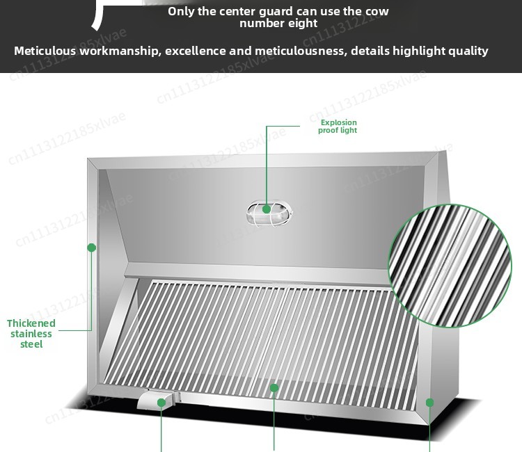 เครื่องดูดควันสแตนเลสหนาพิเศษ, - Commercial Kitchen Range Hood บทวิจารณ์และราคา