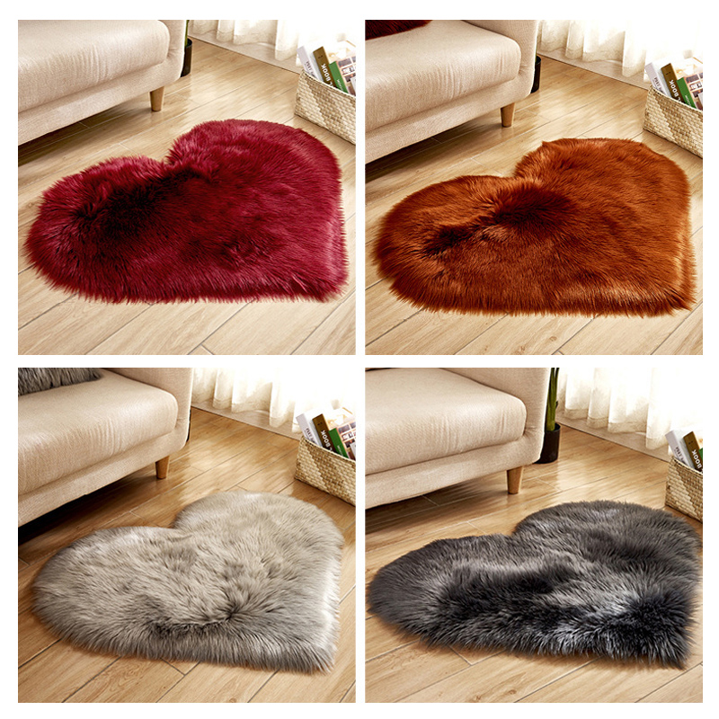 Furry สีทึบหัวใจพรมห้องนอนเบาะ - Commercial Dishwasher Table บทวิจารณ์และราคา